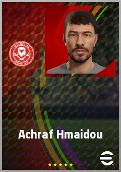 Achraf Hmaidou eFootball 2026 player card, 68 OVR DMF