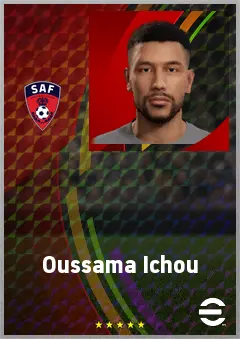 Oussama Ichou eFootball 2026 player card, 62 OVR CMF