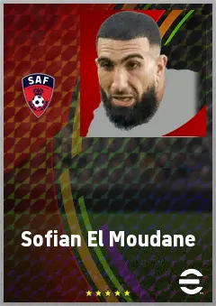 Sofian El Moudane eFootball 2026 player card, 70 OVR CMF
