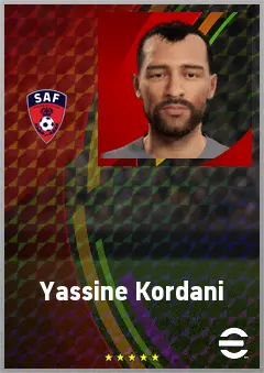 Yassine Kordani eFootball 2026 player card, 68 OVR CB