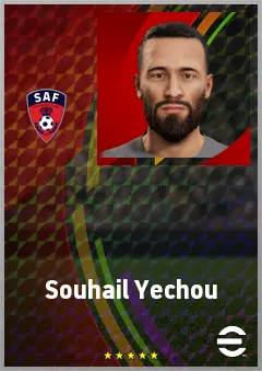 Souhail Yechou eFootball 2026 player card, 68 OVR LB