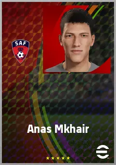 Anas Mkhair eFootball 2026 player card, 65 OVR CB