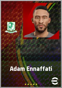 Adam Ennaffati eFootball 2026 player card, 67 OVR LWF