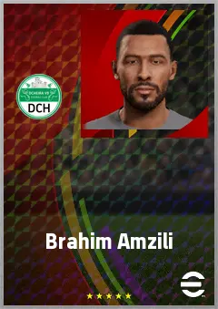 Brahim Amzili eFootball 2026 player card, 65 OVR RWF