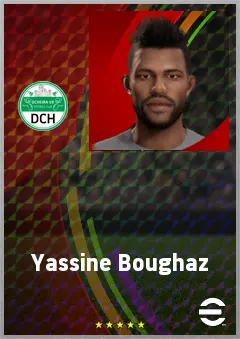 Yassine Boughaz eFootball 2026 player card, 63 OVR RB