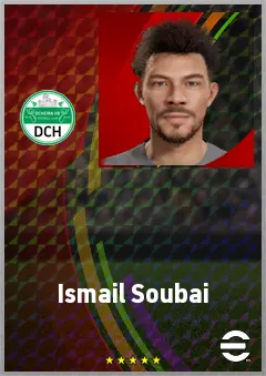 Ismail Soubai eFootball 2026 player card, 64 OVR CB
