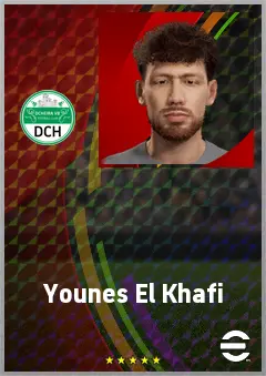 Younes El Khafi eFootball 2026 player card, 68 OVR CB