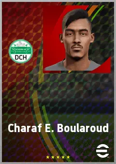 Charaf E. Boularoud eFootball 2026 player card, 59 OVR CMF