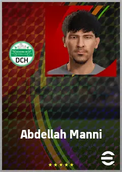 Abdellah Manni eFootball 2026 player card, 60 OVR RB