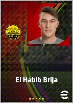 El Habib Brija eFootball 2026 player card, 63 OVR AMF