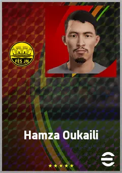 Hamza Oukaili eFootball 2026 player card, 58 OVR CMF