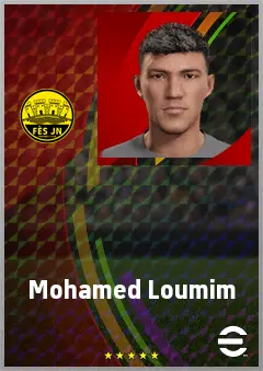 Mohamed Loumim eFootball 2026 player card, 63 OVR LWF
