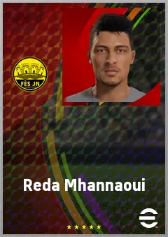 Reda Mhannaoui eFootball 2026 player card, 58 OVR RB