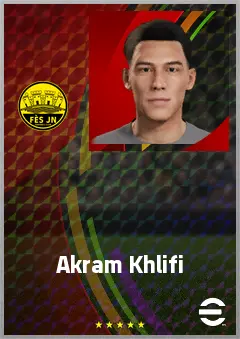 Akram Khlifi eFootball 2026 player card, 60 OVR DMF