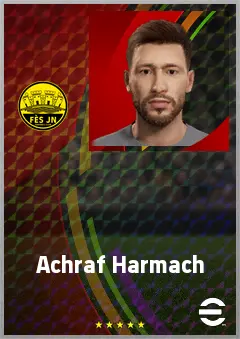 Achraf Harmach eFootball 2026 player card, 68 OVR CMF