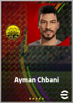 Ayman Chbani eFootball 2026 player card, 67 OVR CB