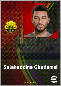 Salaheddine Ghedamsi eFootball 2026 player card, 67 OVR RB