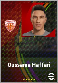 Oussama Haffari eFootball 2026 player card, 63 OVR LWF