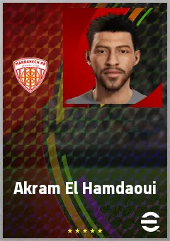 Akram El Hamdaoui eFootball 2026 player card, 61 OVR CB