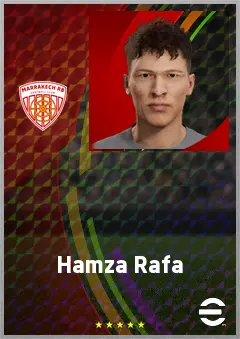 Hamza Rafa eFootball 2026 player card, 65 OVR CMF