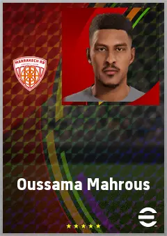 Oussama Mahrous eFootball 2026 player card, 65 OVR DMF
