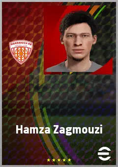 Hamza Zagmouzi eFootball 2026 player card, 59 OVR CF