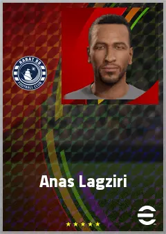Anas Lagziri eFootball 2026 player card, 63 OVR DMF