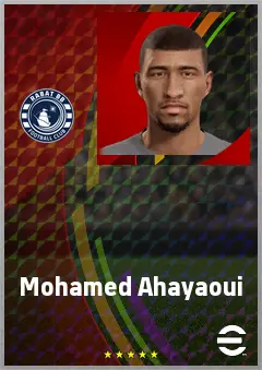 Mohamed Ahayaoui eFootball 2026 player card, 62 OVR CMF