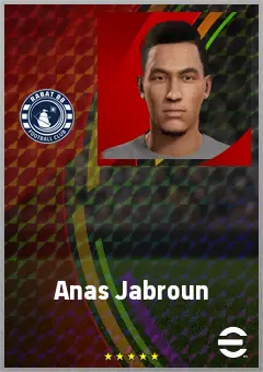 Anas Jabroun eFootball 2026 player card, 64 OVR LWF