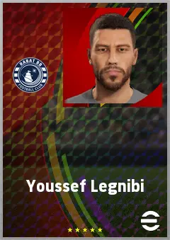 Youssef Legnibi eFootball 2026 player card, 63 OVR DMF