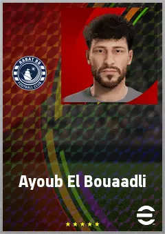 Ayoub El Bouaadli eFootball 2026 player card, 63 OVR AMF
