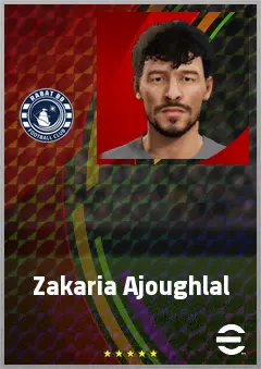 Zakaria Ajoughlal eFootball 2026 player card, 66 OVR RWF