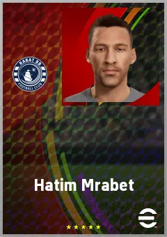 Hatim Mrabet eFootball 2026 player card, 65 OVR RB