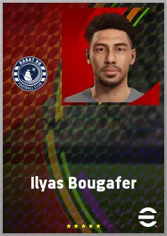 Ilyas Bougafer eFootball 2026 player card, 61 OVR LWF