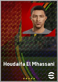 Houdaifa El Mhassani eFootball 2026 player card, 69 OVR RB