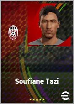 Soufiane Tazi eFootball 2026 player card, 68 OVR CMF