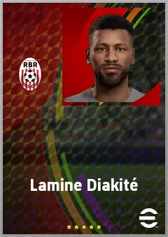 Lamine Diakité eFootball 2026 player card, 69 OVR LWF