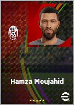 Hamza Moujahid eFootball 2026 player card, 68 OVR CMF