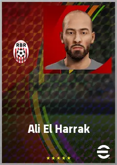 Ali El Harrak eFootball 2026 player card, 68 OVR CF