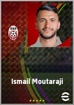 Ismail Moutaraji eFootball 2026 player card, 68 OVR AMF