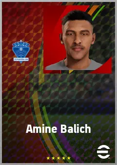 Amine Balich eFootball 2026 player card, 66 OVR LB