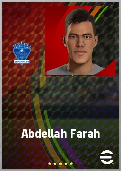 Abdellah Farah eFootball 2026 player card, 65 OVR RWF