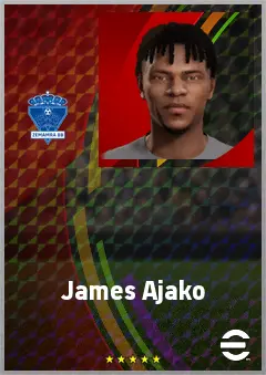 James Ajako eFootball 2026 player card, 68 OVR CB