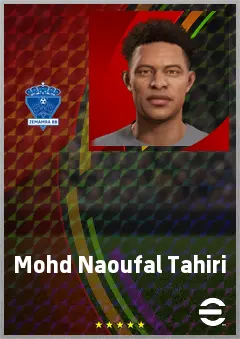 Mohd Naoufal Tahiri eFootball 2026 player card, 66 OVR DMF