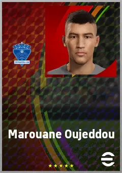 Marouane Oujeddou eFootball 2026 player card, 67 OVR RWF