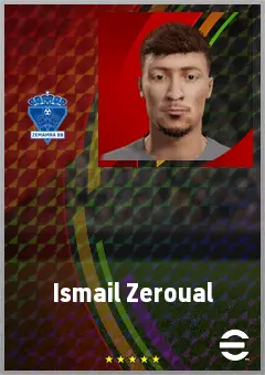 Ismail Zeroual eFootball 2026 player card, 59 OVR LWF