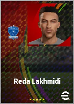 Reda Lakhmidi eFootball 2026 player card, 60 OVR AMF