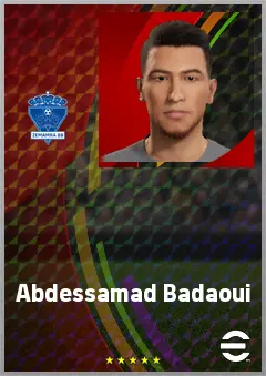 Abdessamad Badaoui eFootball 2026 player card, 68 OVR RB