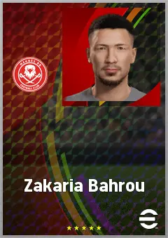 Zakaria Bahrou eFootball 2026 player card, 66 OVR CF