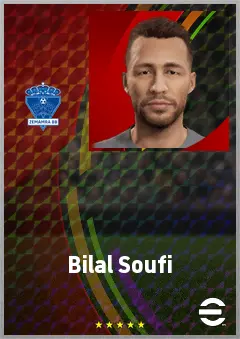 Bilal Soufi eFootball 2026 player card, 69 OVR CB